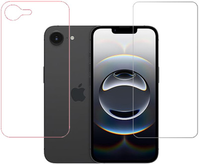 KARTRAY Front and Back Screen Guard for Apple iPhone 16e(Pack of 2)