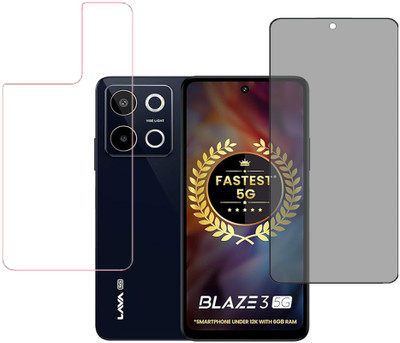 SPRITZEN Front and Back Screen Guard for Lava Blaze 3 5G(Pack of 2)