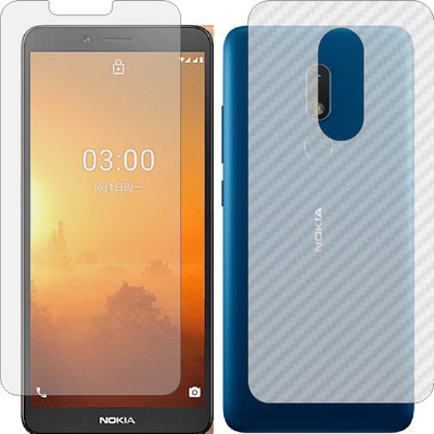 Mobling Front and Back Tempered Glass for NOKIA C3(Pack of 2)