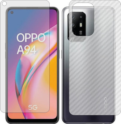 ZINGTEL Front and Back Screen Guard for OPPO CPH 2211 (Front Matte Finish & Back 3d Carbon Fiber)(Pack of 2)