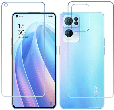 DVTECH Front and Back Screen Guard for 9H Crystal Clear Front And Carbon Fiber BackOppo Reno7 Pro 5G(Pack of 1)