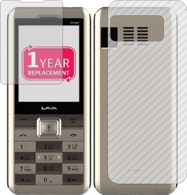 Mobling Front and Back Tempered Glass for LAVA 34 SUPER(Pack of 2)