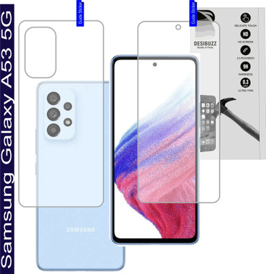 DESIBUZZ Front and Back Screen Guard for SAMSUNG Galaxy A53, Front 9H+ Scratch Proof,Ultra Thin Flexible Guard, Back 3 Layer Membrane(Pack of 2)