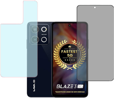 SPRITZEN Front and Back Screen Guard for Lava Blaze 3 5G(Pack of 2)