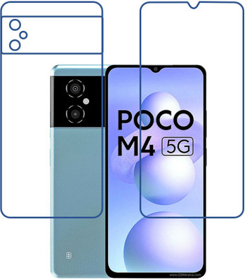 DVMART Front and Back Screen Guard for 9H Crystal Clear Front And Carbon Fiber Back Xiaomi Poco M4 5G(Pack of 1)