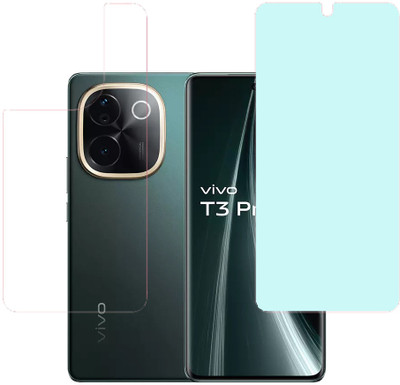 KARTRAY Front and Back Screen Guard for Vivo T3 Pro 5G, Front Matte Back Clear(Pack of 2)