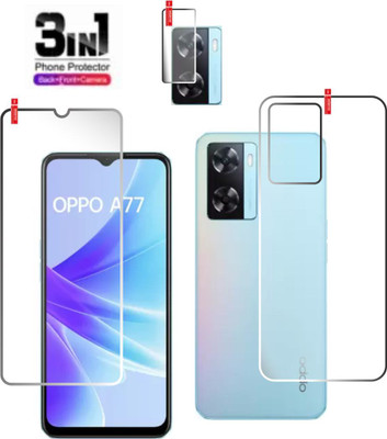 chakoor Front and Back Screen Guard for OPPO A77S, Oppo A57, OPPO A77(Pack of 3)