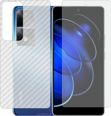 Mobling Front and Back Screen Guard for HONOR 80 GT AGTAN00 (Front 9H Hardness Matte & Carbon Fiber Skin for Back)(Pack of 2)