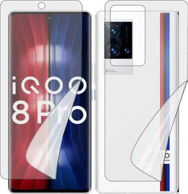 MOBART Front and Back Tempered Glass for VIVO IQOO 8 PRO 5G (Edge To Edge TPU Full Coverage)(Pack of 1)