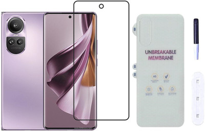 ASVALBUY Front and Back Tempered Glass for OPPO Reno 10 5G, Reno 10 5G(Pack of 1)