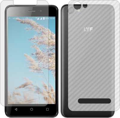 MOBART Front and Back Screen Guard for RELIANCE JIO LYF WIND 6 (Front Matte Finish & Back 3d Carbon Fiber)(Pack of 2)