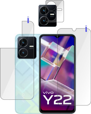 PONDRIK Front and Back Screen Guard for vivo Y22(Pack of 3)