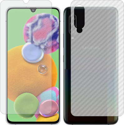 MOBART Front and Back Screen Guard for SAMSUNG GALAXY A90 5G (Front Matte Finish & Back 3d Carbon Fiber)(Pack of 2)