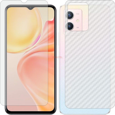 ZINGTEL Front and Back Screen Guard for VIVO Y52T 5G V2166A (Front Matte Finish & Back 3d Carbon Fiber)(Pack of 2)
