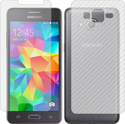 Mobling Front and Back Screen Guard for SAMSUNG GALAXY GRAND PRIME (Front 9H Hardness Matte & Carbon Fiber Skin for Back)(Pack of 2)