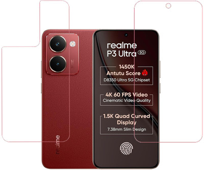 SPRITZEN Front and Back Screen Guard for Realme P3 Ultra 5G, Front Clear Back Clear(Pack of 2)