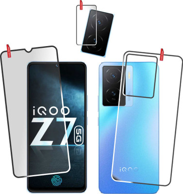 chakoor Front and Back Screen Guard for iQOO Z7 5G(Pack of 3)
