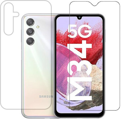 ECMERED Front and Back Tempered Glass for SAMSUNG Galaxy M34 5G, SAMSUNG Galaxy M34, SAMSUNG M34 5G, SAMSUNG M34(Pack of 1)