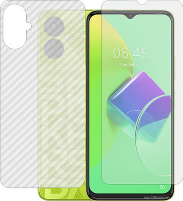 Mobling Front and Back Screen Guard for TECNO SPARK 9 PRO KH7 (Front 9H Hardness Matte & Carbon Fiber Skin for Back)(Pack of 2)