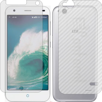 Mobling Front and Back Screen Guard for RELIANCE JIO LYF WATER 2 (Front 9H Hardness Matte & Carbon Fiber Skin for Back)(Pack of 2)