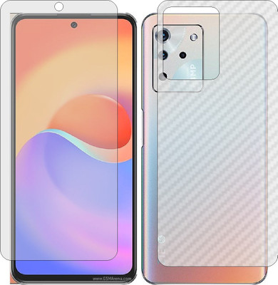 ZINGTEL Front and Back Screen Guard for ZTE S30 PRO (Front Matte Finish & Back 3d Carbon Fiber)(Pack of 2)