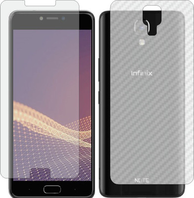 MOBART Front and Back Screen Guard for INFINIX NOTE 4 (Front Matte Finish & Back 3d Carbon Fiber)(Pack of 2)