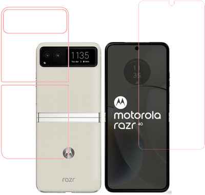 KARTRAY Front and Back Screen Guard for Motorola Razr 40 5G, Clear(Pack of 2)