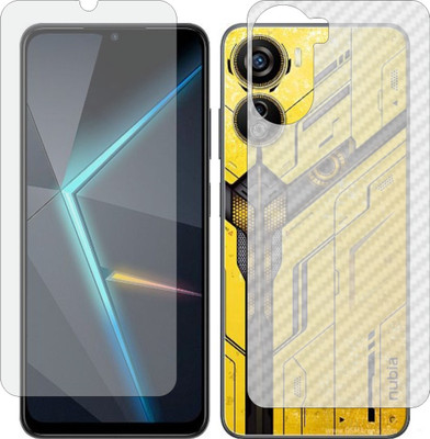 TELTREK Front and Back Screen Guard for Zte Nubia Neo (Matte Front & Carbon Fiber Back Skin Combo)(Pack of 2)