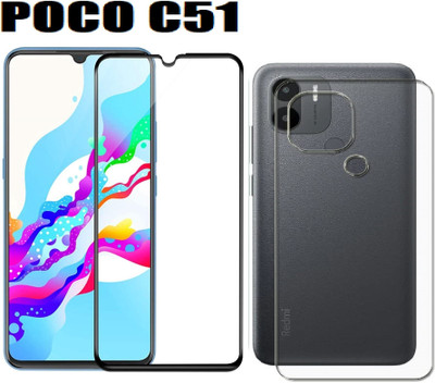 welldesign Front and Back Screen Guard for POCO C51(Pack of 1)