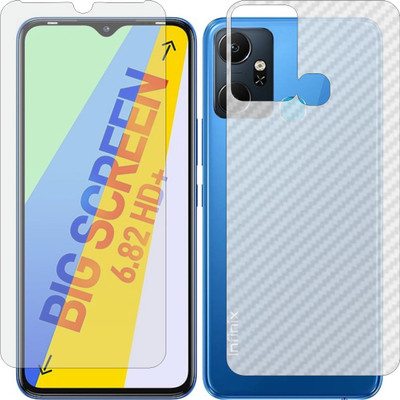 Mobling Front and Back Tempered Glass for INFINIX SMART 6 PLUS INDIA X6823C(Pack of 2)