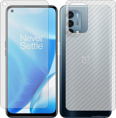 ZINGTEL Front and Back Screen Guard for ONEPLUS NORD N200 5G (Front Matte Finish & Back 3d Carbon Fiber)(Pack of 2)