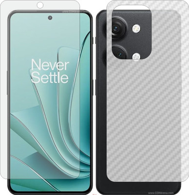 Mobling Front and Back Screen Guard for ONEPLUS ACE 2V PHP110 (Front 9H Hardness Matte & Carbon Fiber Skin for Back)(Pack of 2)
