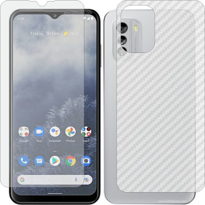 ZINGTEL Front and Back Screen Guard for NOKIA G 60 5G (Front Matte Finish & Back 3d Carbon Fiber)(Pack of 2)