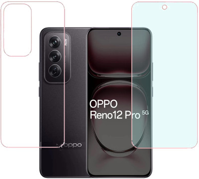 SPRITZEN Front and Back Screen Guard for Oppo Reno 12 Pro 5G, Front Matte, Back Clear(Pack of 2)