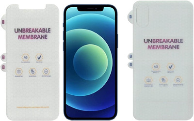 VOSKI Front and Back Screen Guard for iPhone Xs Max Matte Finish Unbreakable Membrane Front Back Screen Guard(Pack of 1)