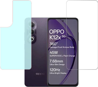 VAYUVAULT Front and Back Screen Guard for OPPO K12x 5G(Pack of 2)