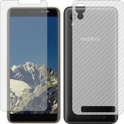ZINGTEL Front and Back Screen Guard for MOBISTAR C1 LITE (Front Matte Finish & Back 3d Carbon Fiber)(Pack of 2)
