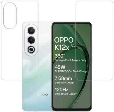 ISAAK Front and Back Screen Guard for OPPO K12x 5G Unbreakable Front and Back Screen Guard (COMBO PACK)(Pack of 2)