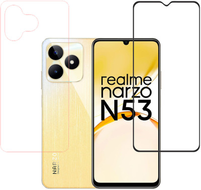 KARTRAY Front and Back Screen Guard for Realme Narzo N53, Realme C53(Pack of 2)
