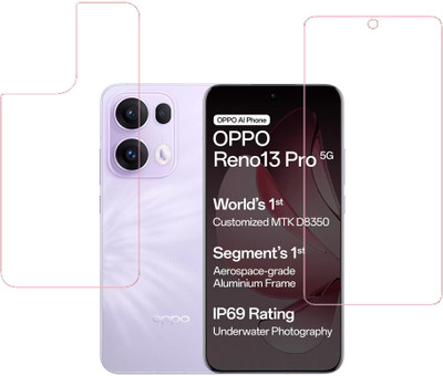 KARTRAY Front and Back Screen Guard for Oppo Reno 13 Pro 5G, Front Clear Back Clear(Pack of 2)