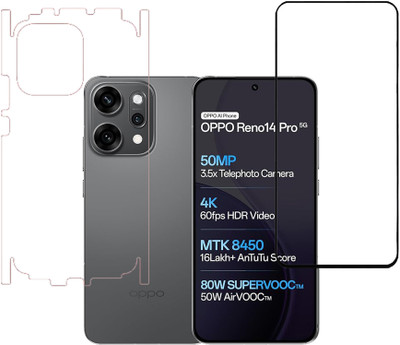 SPRITZEN Front and Back Screen Guard for OPPO Reno 14 Pro 5G, Edge to Edge Tempered Glass, Back Screen Guard With Glossy Finish(Pack of 2)