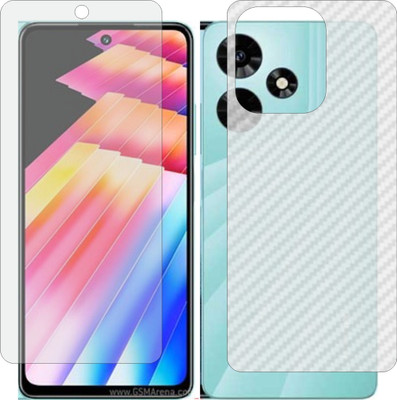 Mobling Front and Back Screen Guard for INFINIX HOT 30 (Front 9H Hardness Matte & Carbon Fiber Skin for Back)(Pack of 2)