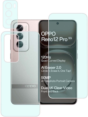 MOKPLZ Front and Back Screen Guard for Oppo Reno 12 Pro 5G(Pack of 3)