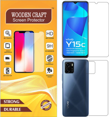 wooden craft Front and Back Screen Guard for vivo Y15c {Flexible}, V2147|V2162, Y15c(Pack of 2)