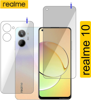 PONDRIK Front and Back Screen Guard for Realme 10(Pack of 2)