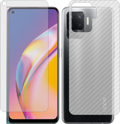 MOBART Front and Back Screen Guard for OPPO A94 (Front Matte Finish & Back 3d Carbon Fiber)(Pack of 2)
