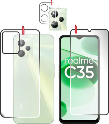 chakoor Front and Back Screen Guard for Realme C35(Pack of 3)