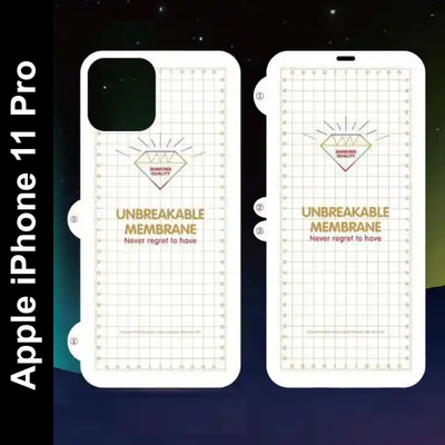 yuvu77 Front and Back Screen Guard for Apple iPhone 11 Pro, Membrane front and back, back with logo cut(Pack of 2)