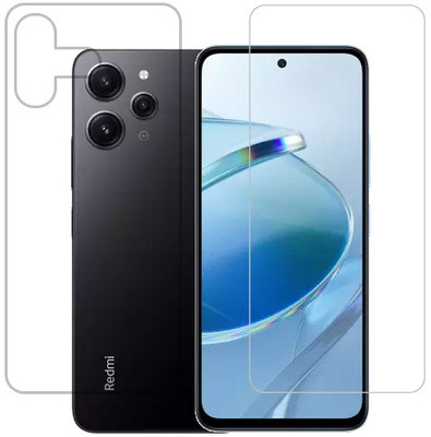 KMPERED Front and Back Tempered Glass for Redmi 12 5G(Pack of 2)