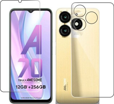 chakoor Front and Back Screen Guard for Itel A70 00-1(Pack of 3)